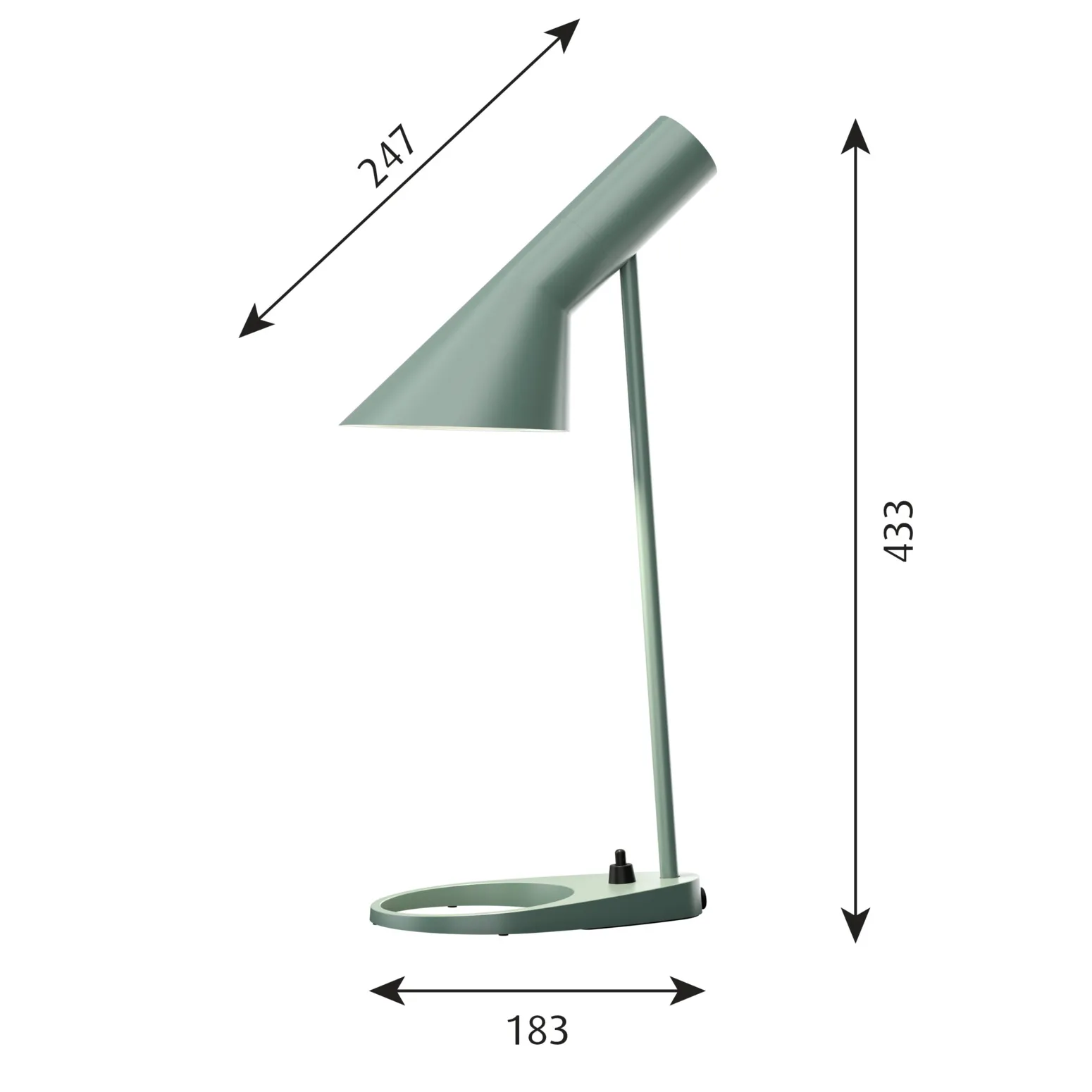 AJ MINI table lamp, Light petroleum Louis Poulsen