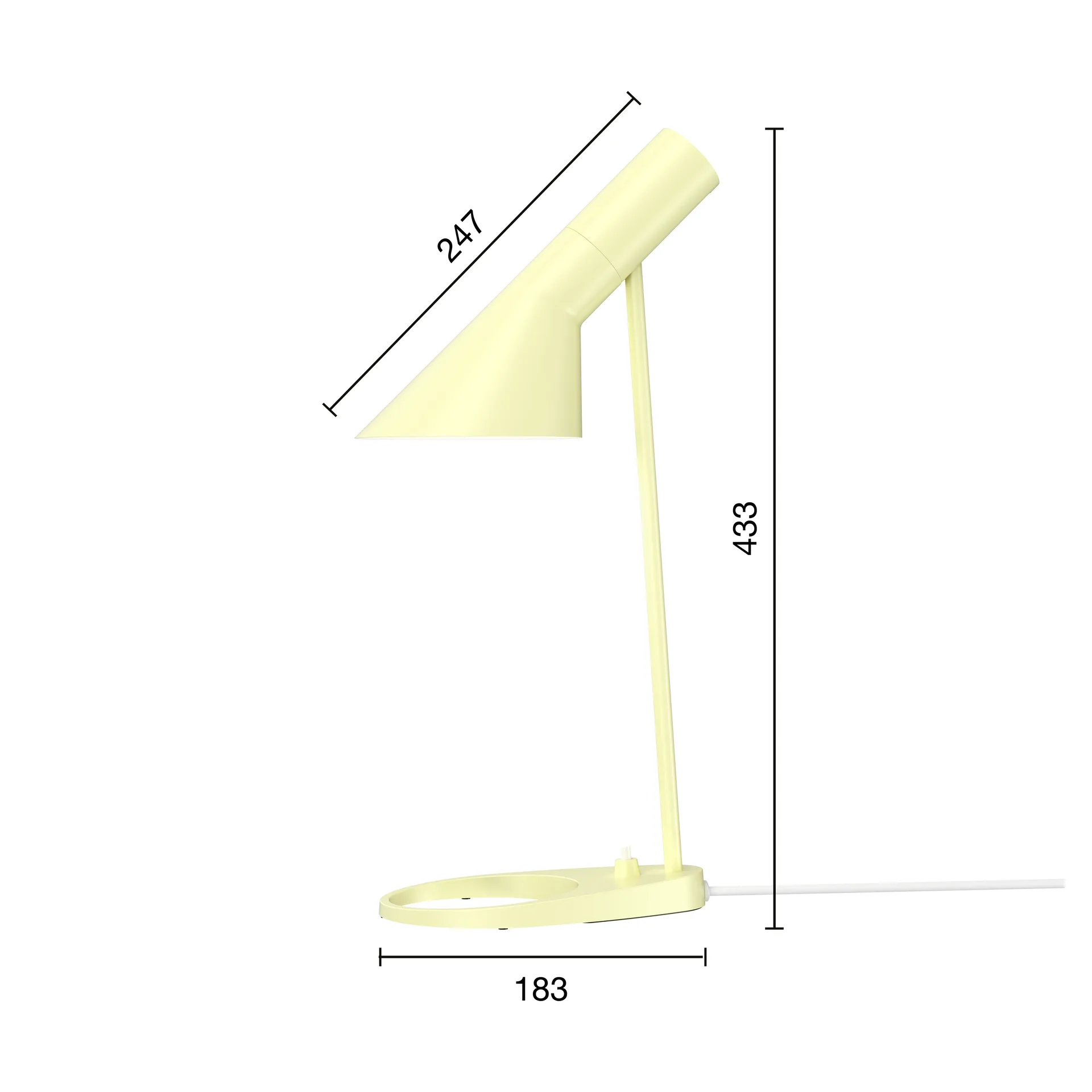 AJ MINI table lamp, Soft lemon Louis Poulsen