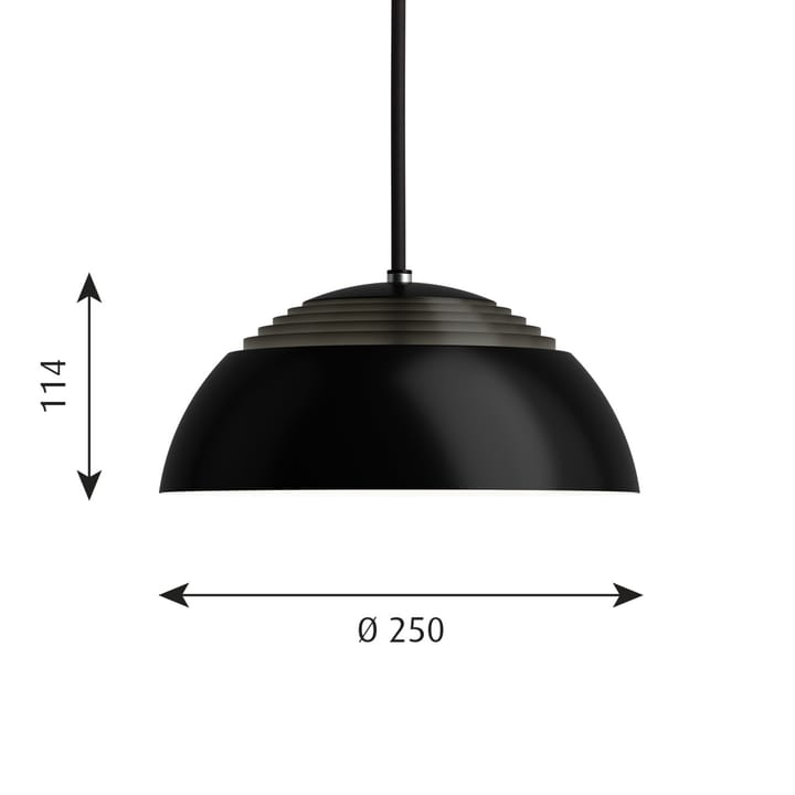 AJ Royal pendant lamp 2700K Ø25 cm, Black Louis Poulsen