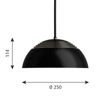 AJ Royal pendant lamp 2700K Ø25 cm - Black - Louis Poulsen