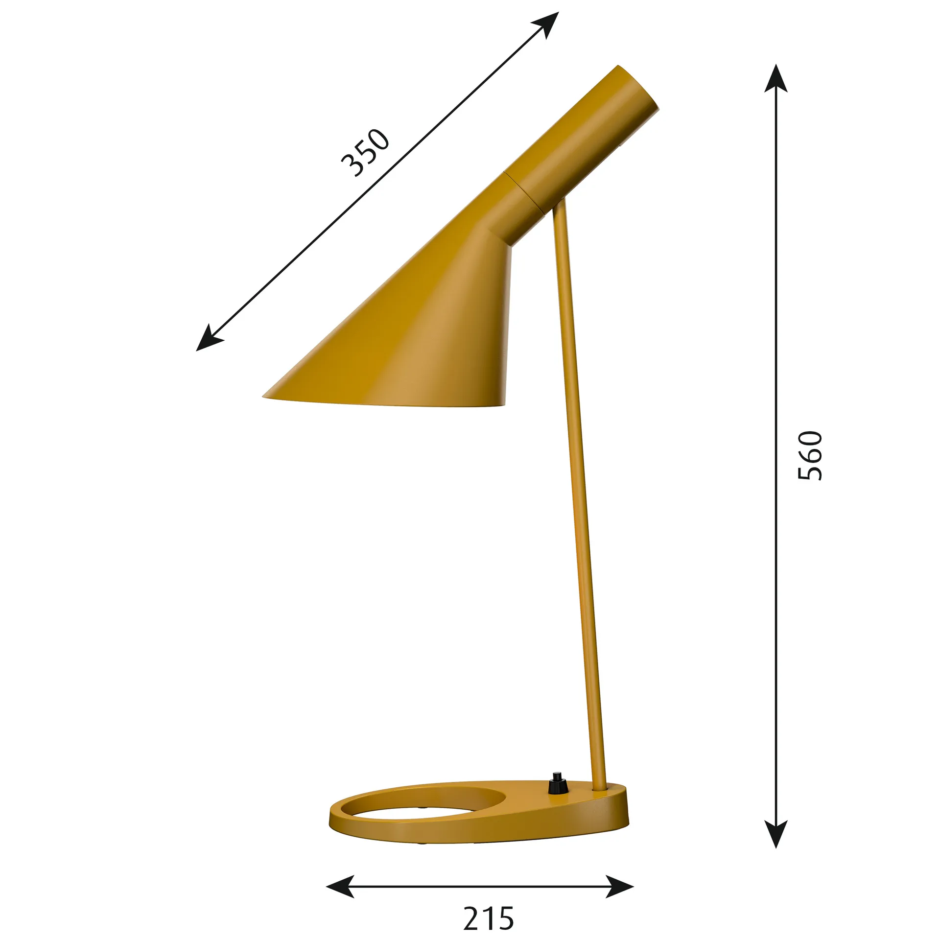 AJ table lamp, Ocher yellow Louis Poulsen