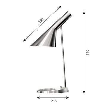 AJ table lamp - Polished stainless steel - Louis Poulsen