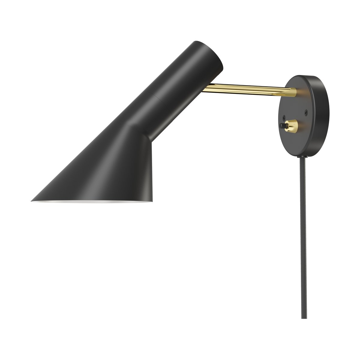 Louis Poulsen AJ wall lamp Brass-black | Scandinavian Design | Wall lights | Black