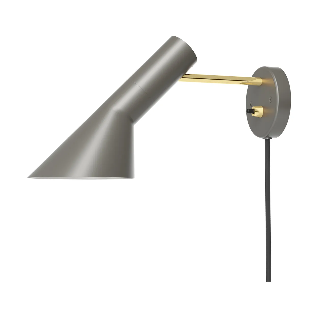 Louis Poulsen AJ wall lamp Brass-warm grey | Scandinavian Design | Wall lights | Grey