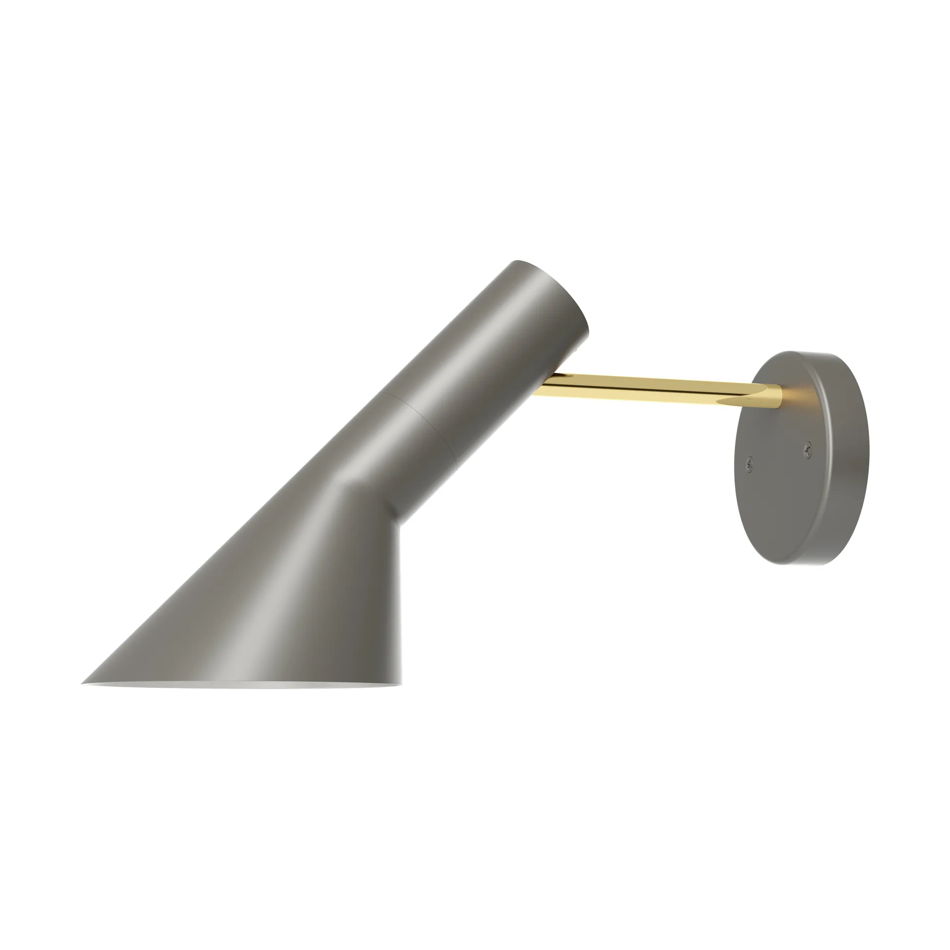 AJ wall lamp fixed installation without switch, Brass-warm grey Louis Poulsen
