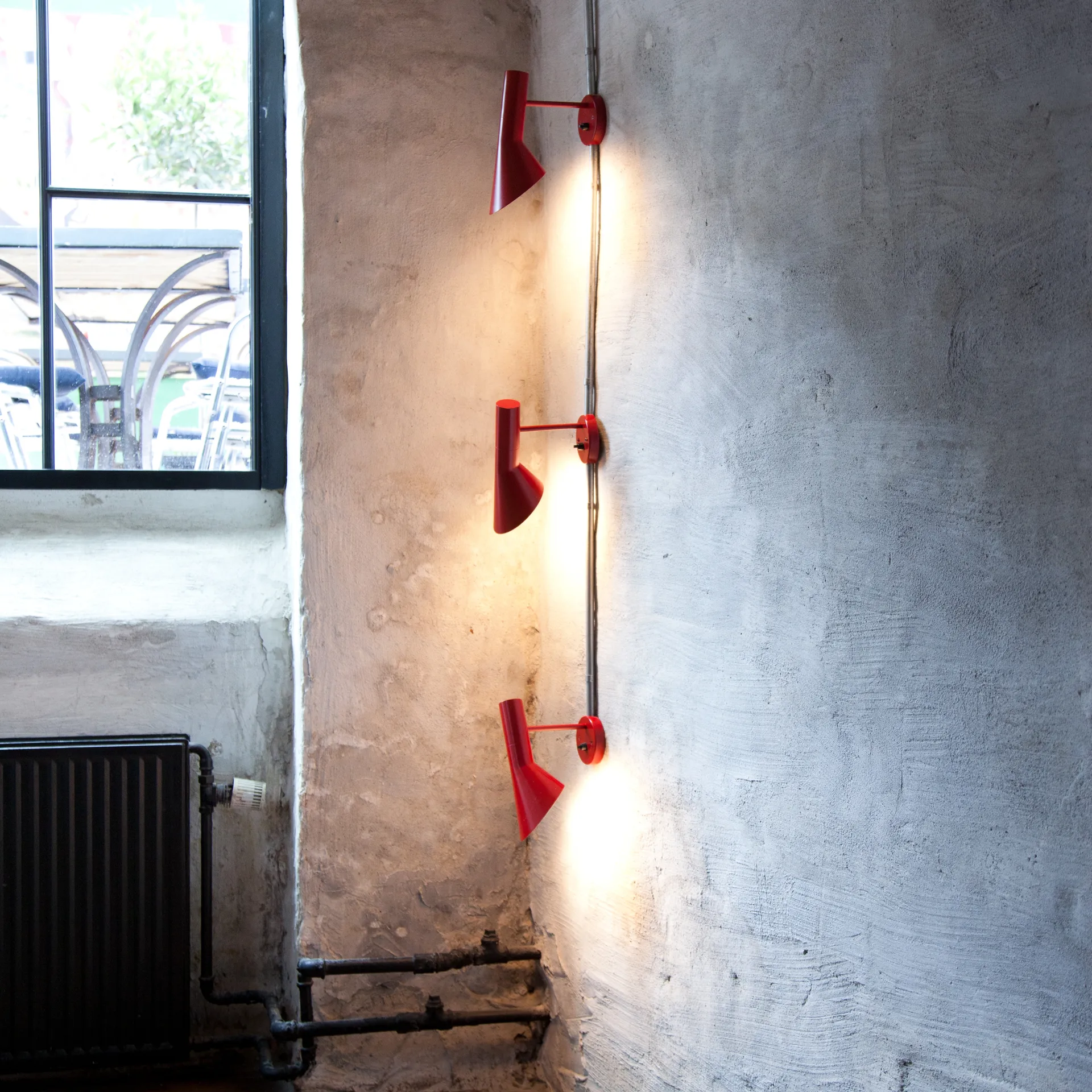 AJ wall lamp, Rust-red Louis Poulsen