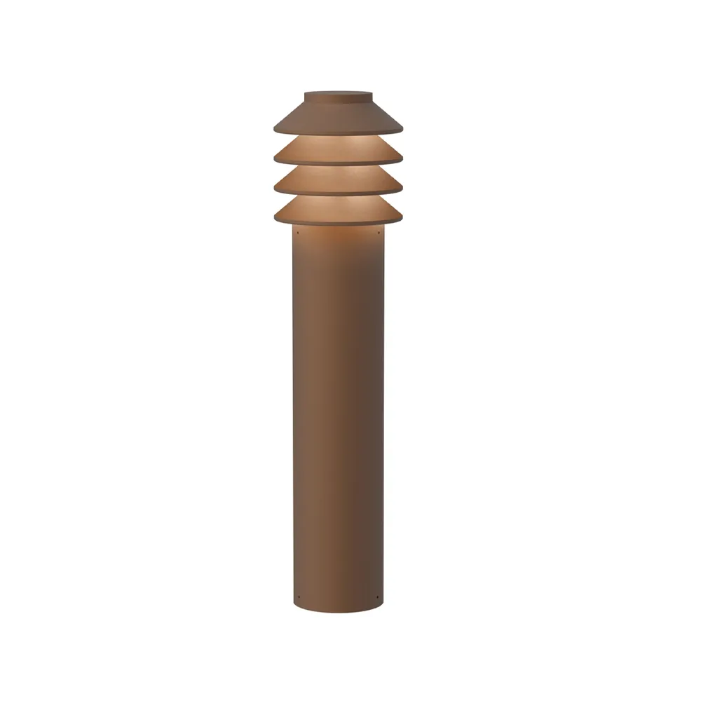 Bysted Garden Long adapter bollard, Corten, ground spike Louis Poulsen