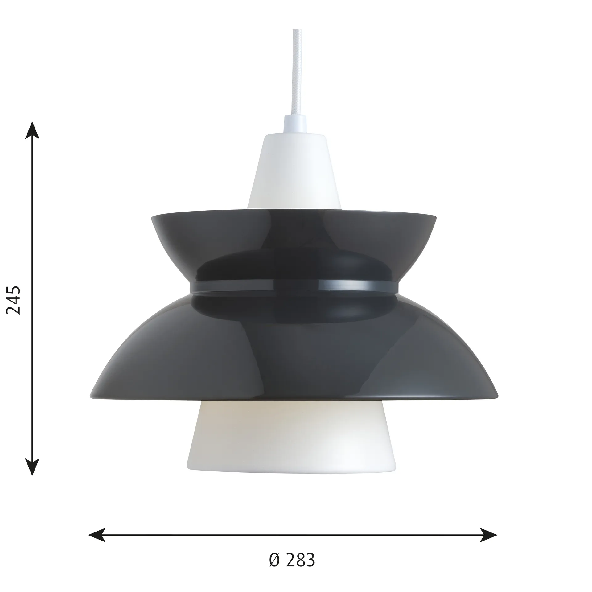 Doo-Wop pendant lamp, Dark grey Louis Poulsen