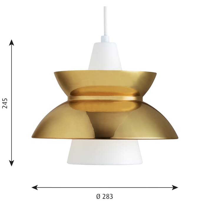 Doo-Wop pendant lamp metal , Polished brass Louis Poulsen