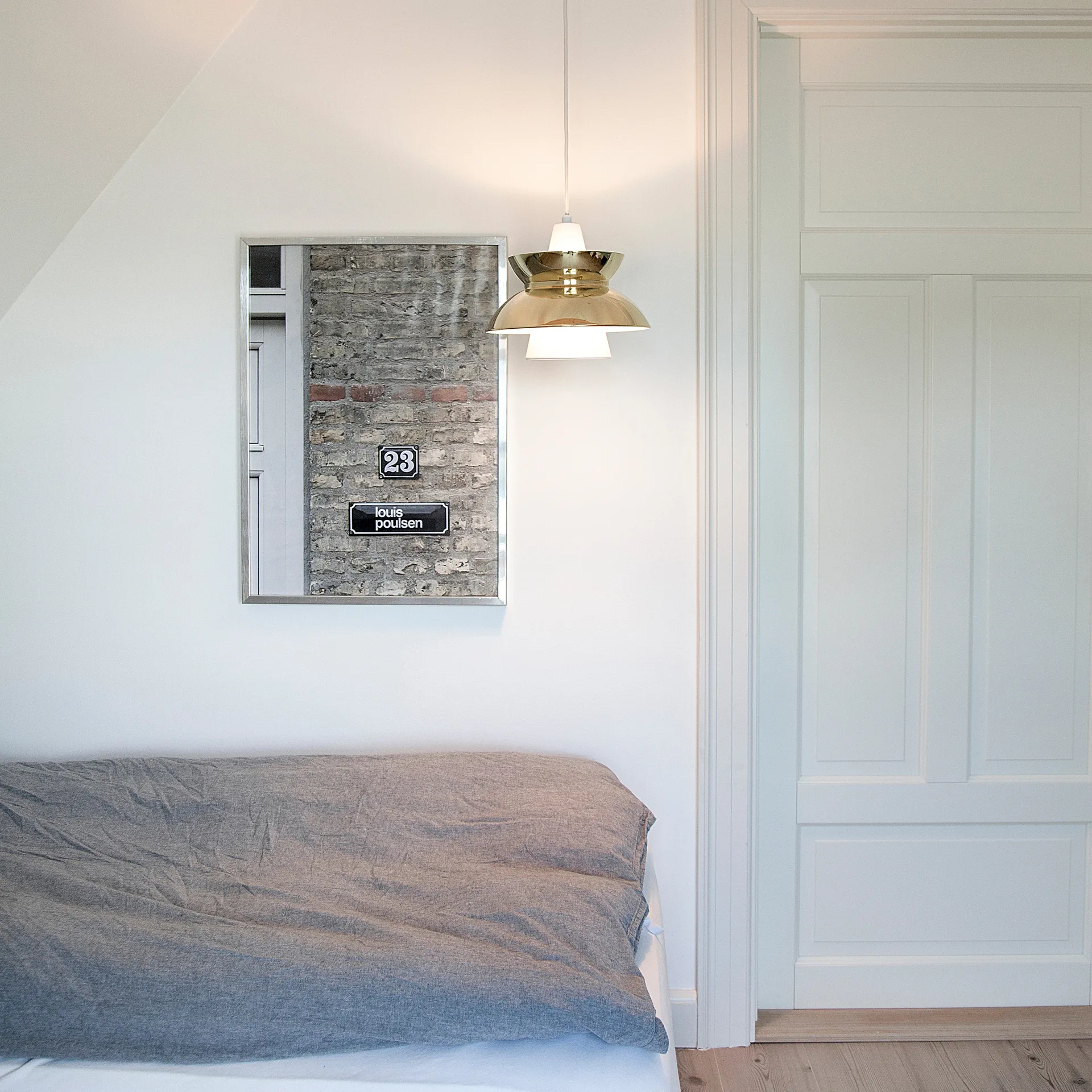 Doo-Wop pendant lamp metal , Polished brass Louis Poulsen