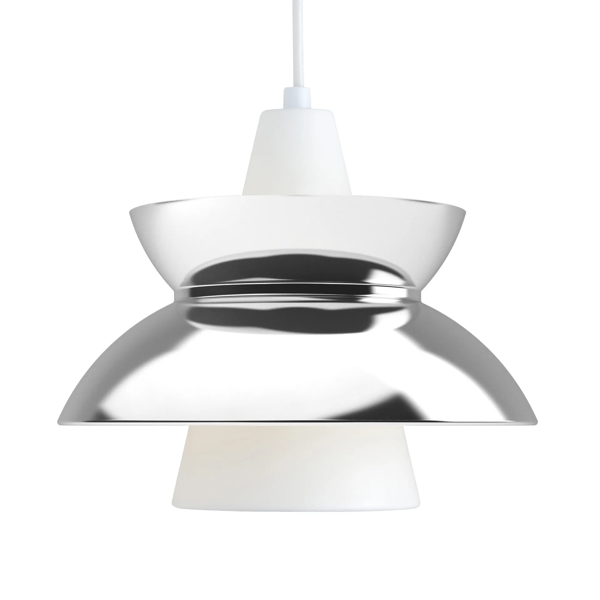 Doo-Wop pendant lamp metal , Stainless steel Louis Poulsen