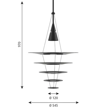 Enigma 545 pendant lamp - Black - Louis Poulsen