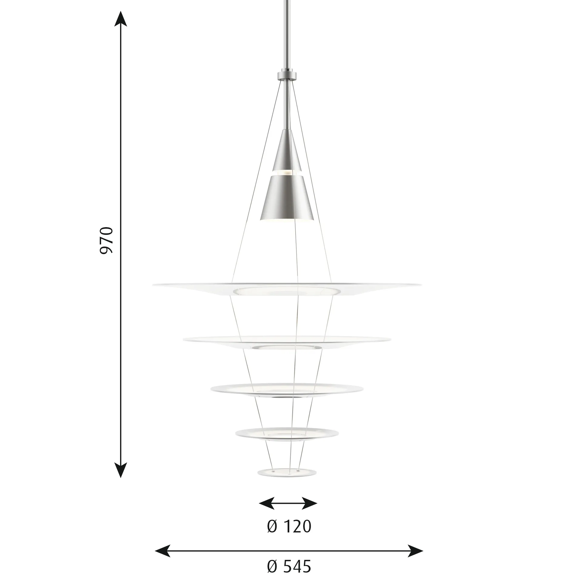 Enigma 545 pendant lamp, White Louis Poulsen