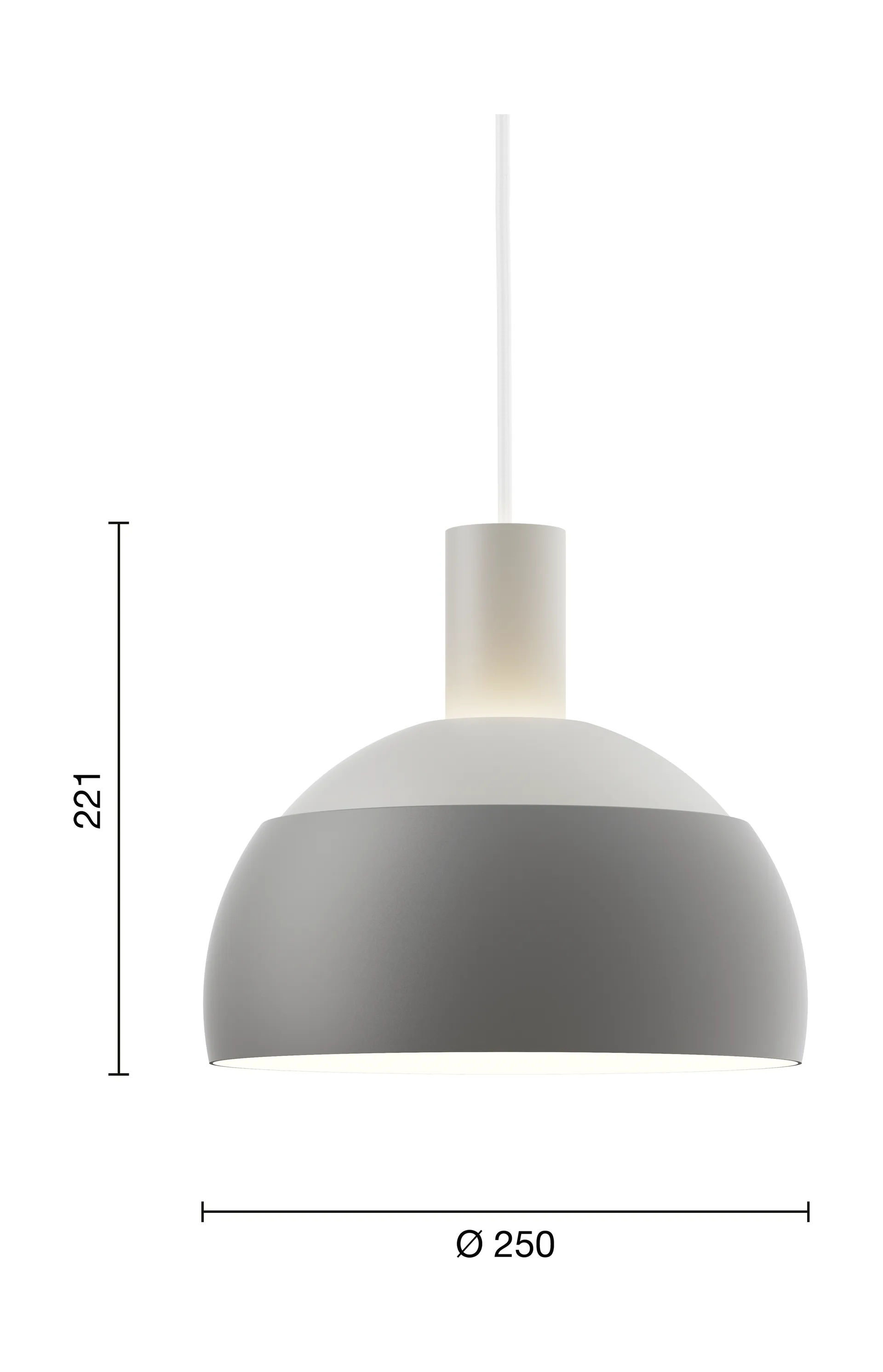 FJ Elements pendant lamp Ø25 cm, Original grey Louis Poulsen