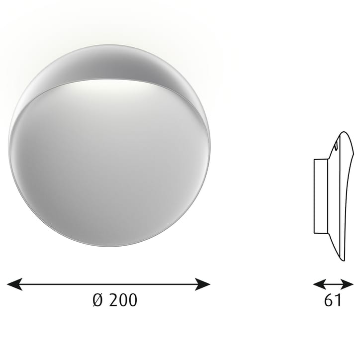 Flindt wall lamp Ø20 cm, Aluminum Louis Poulsen
