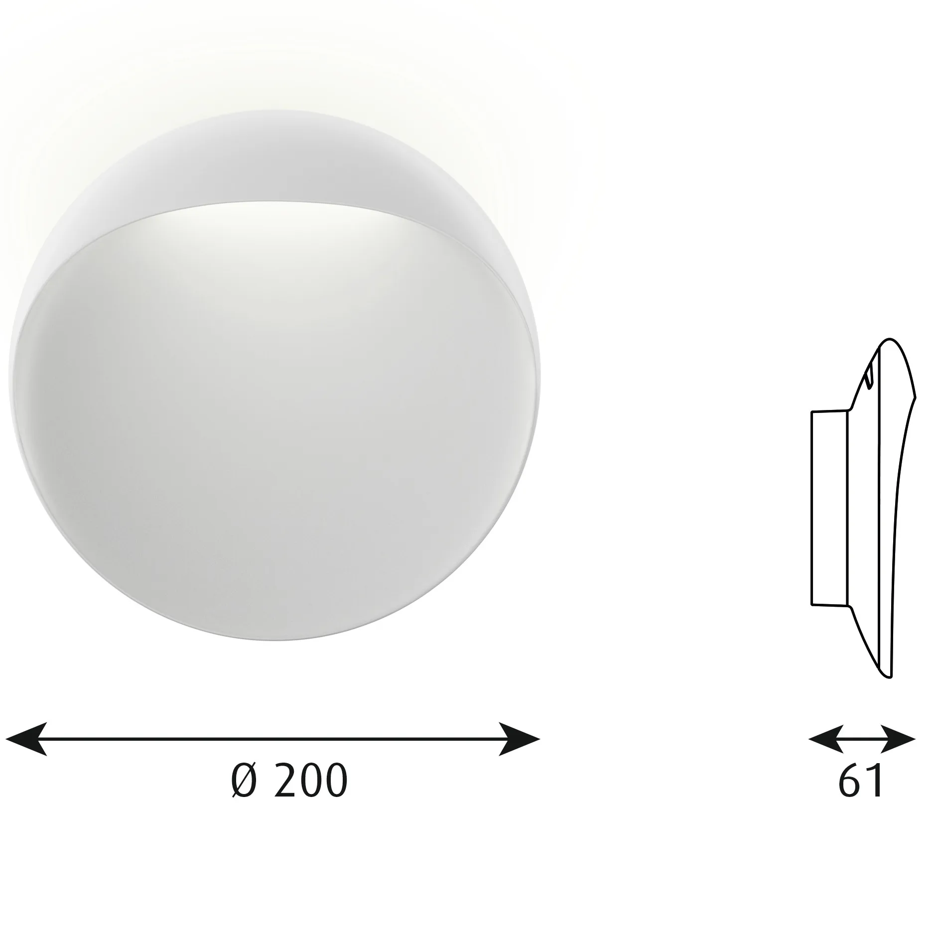 Flindt wall lamp Ø20 cm, White Louis Poulsen
