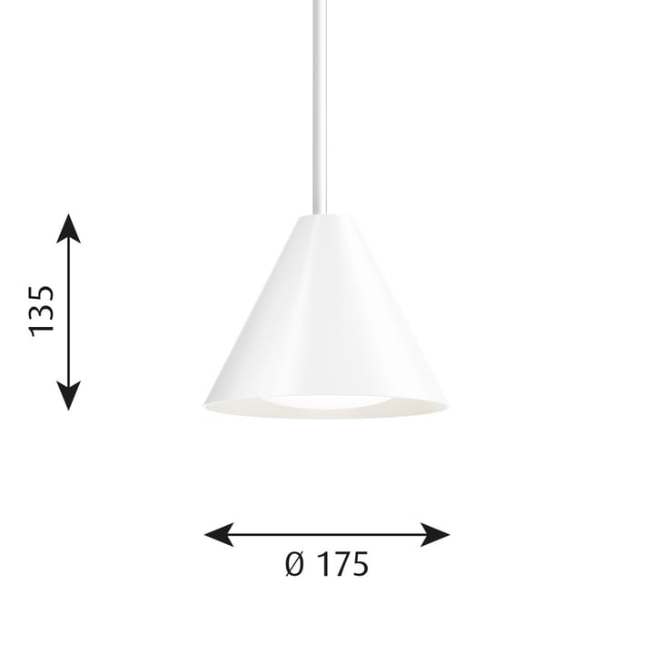 Keglen pendant lamp Ø17.5 cm - White - Louis Poulsen