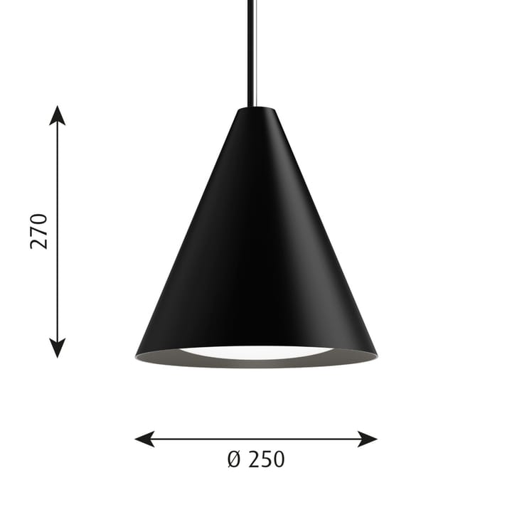 Keglen pendant lamp Ø25 cm, Black Louis Poulsen