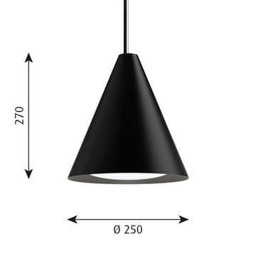 Keglen pendant lamp Ø25 cm - Black - Louis Poulsen