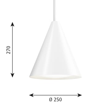 Keglen pendant lamp Ø25 cm - White - Louis Poulsen