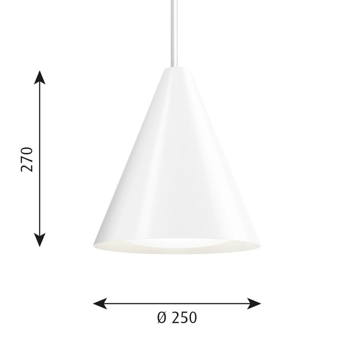 Keglen pendant lamp Ø25 cm, White Louis Poulsen