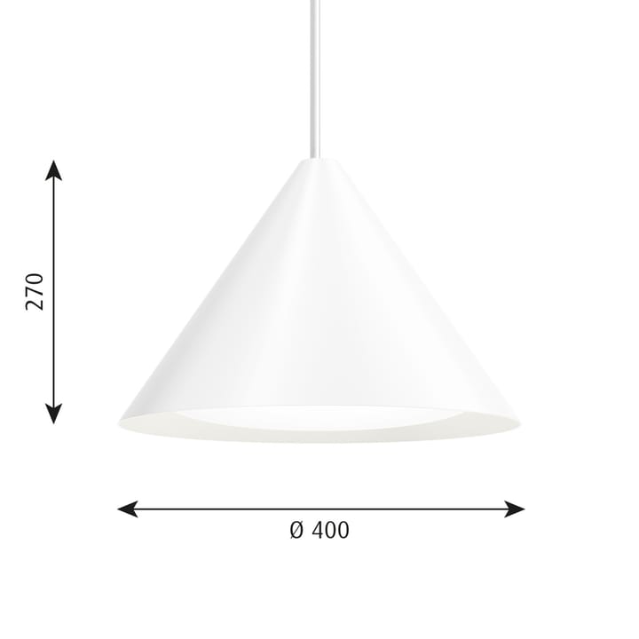 Keglen pendant lamp Ø40 cm - White - Louis Poulsen