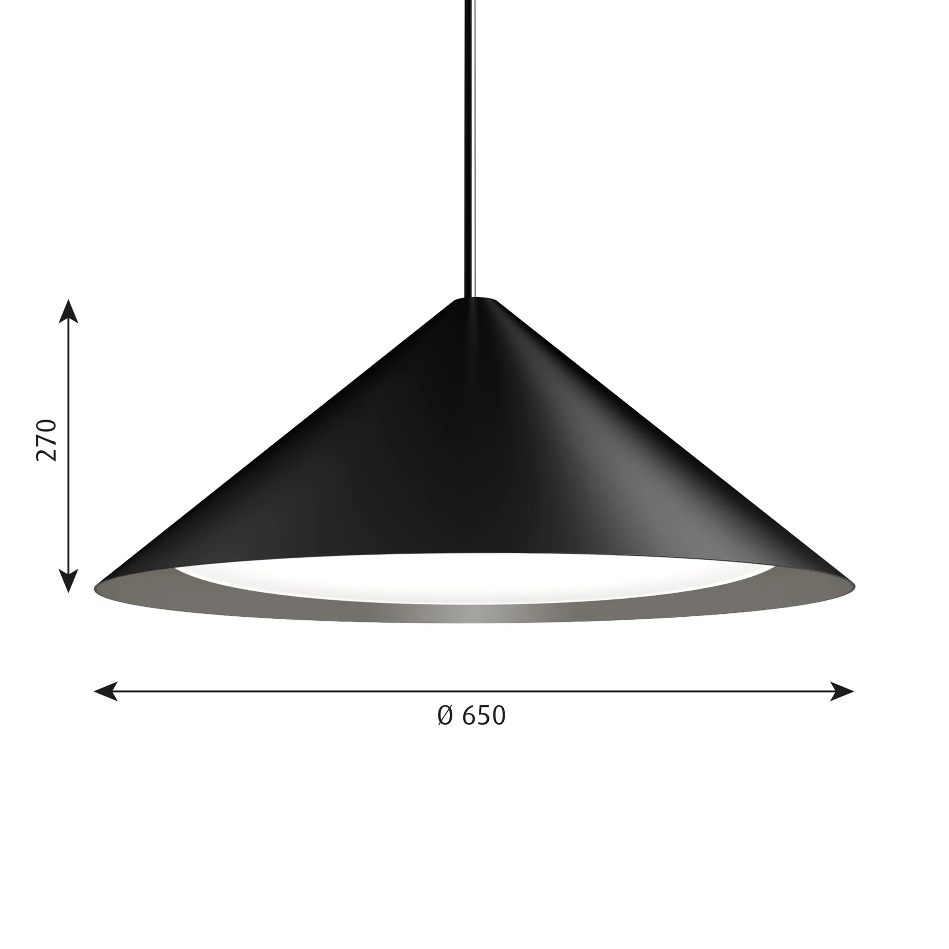 Keglen pendant lamp Ø65 cm, Black Louis Poulsen