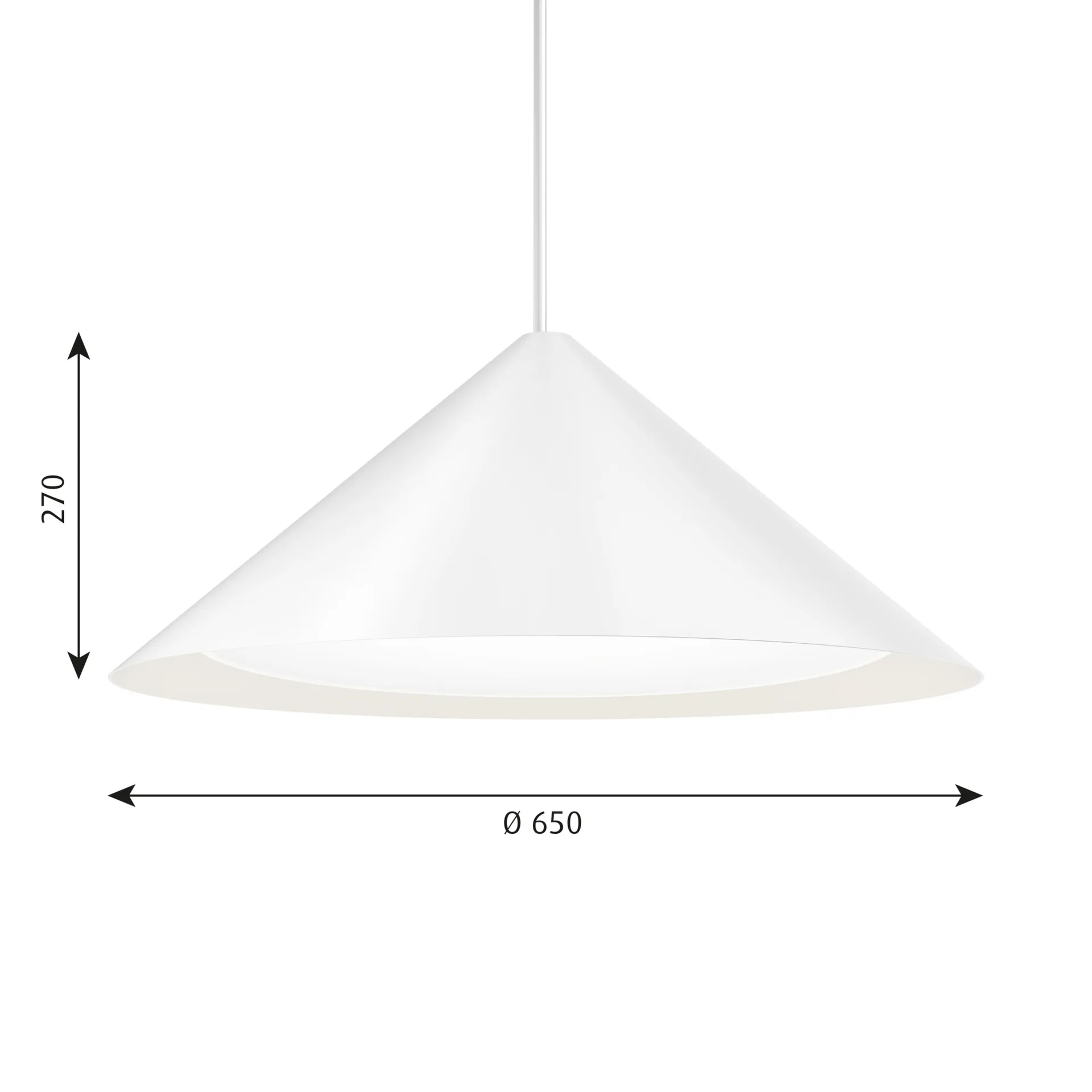 Keglen pendant lamp Ø65 cm, White Louis Poulsen