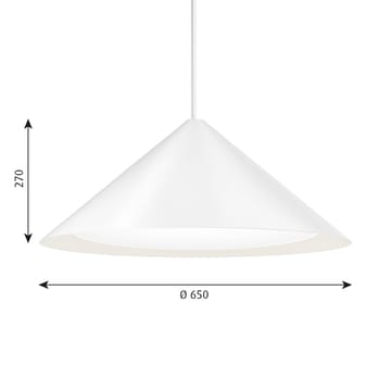Keglen pendant lamp Ø65 cm - White - Louis Poulsen