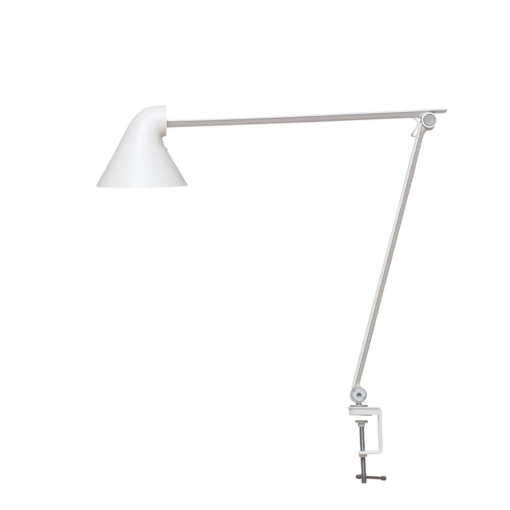 Louis Poulsen NJP desk lamp White, clip, 2700k | Scandinavian Design | Desk & table lamps | White