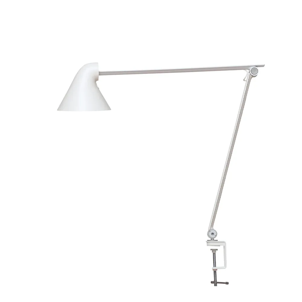 Louis Poulsen NJP desk lamp White, clip, 3000k | Scandinavian Design | Desk & table lamps | White