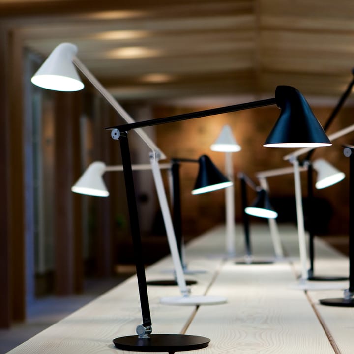NJP desk lamp, White, clip, 3000k Louis Poulsen