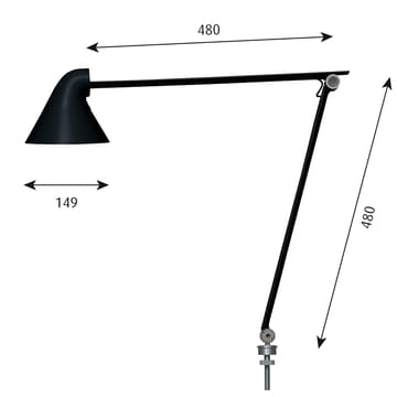 NJP table lamp Ø10 mm - Black - Louis Poulsen