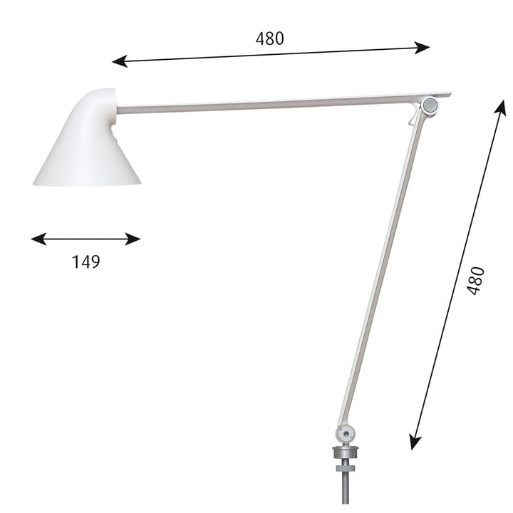 NJP table lamp Ø10 mm - White - Louis Poulsen