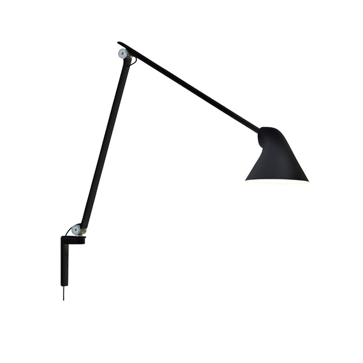 NJP wall lamp - Black, long arm, LED, 3000k - Louis Poulsen