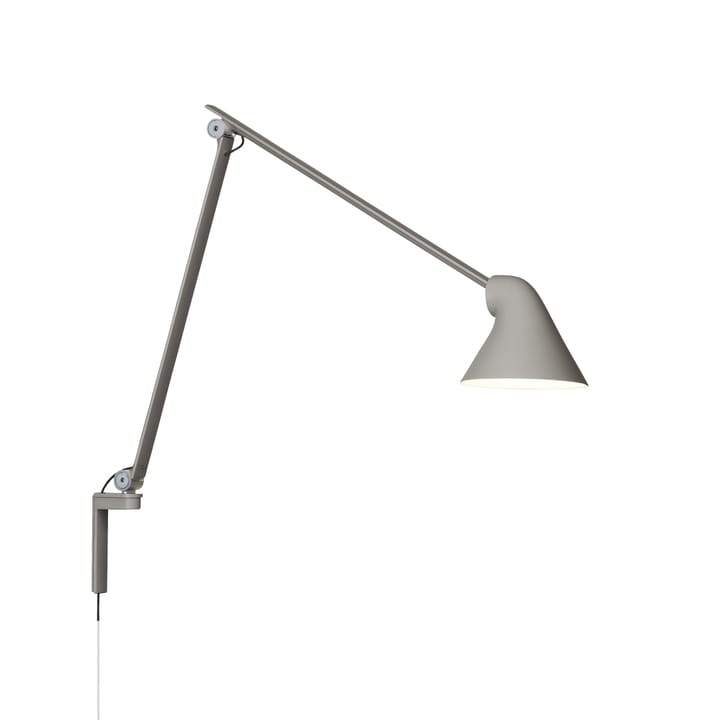NJP wall lamp - Light grey, long arm, LED, 3000k - Louis Poulsen