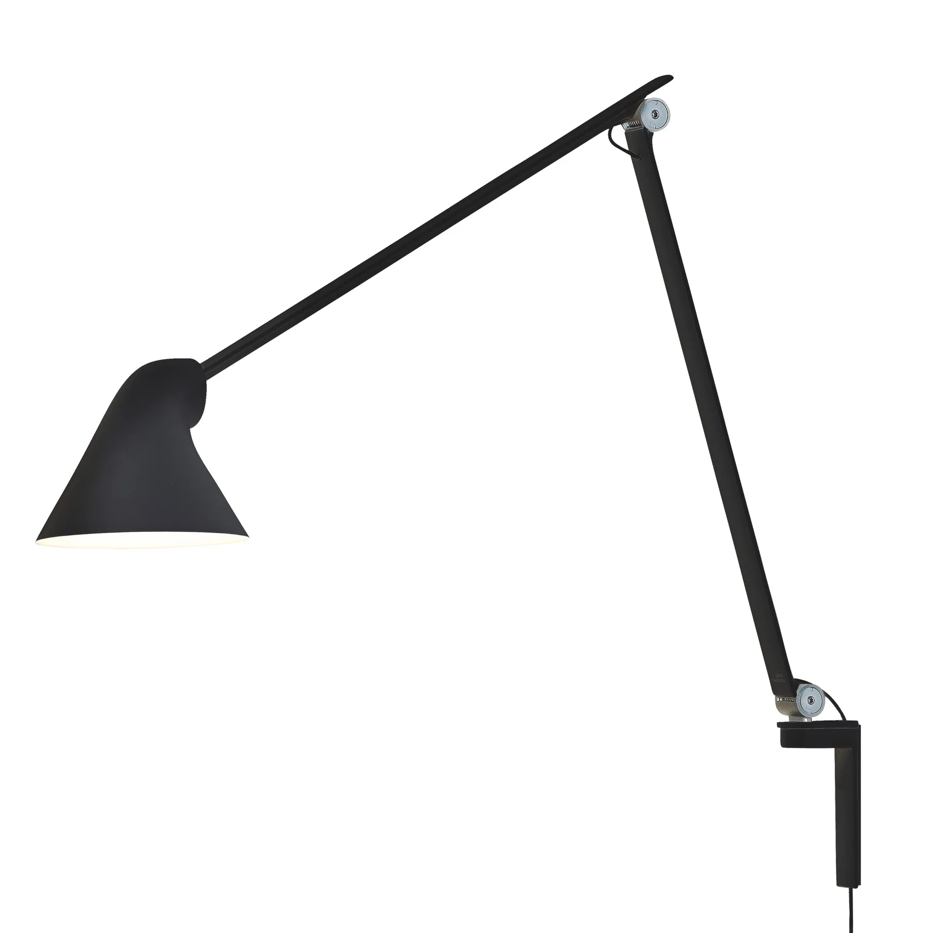 NJP wall lamp long arm, Black Louis Poulsen
