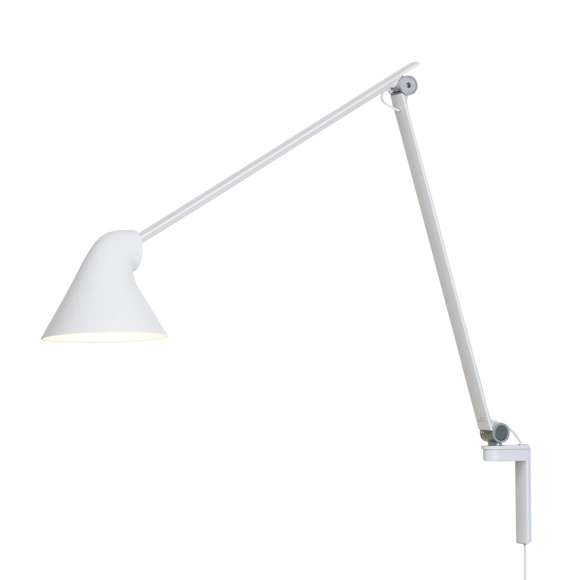 NJP wall lamp long arm, White Louis Poulsen