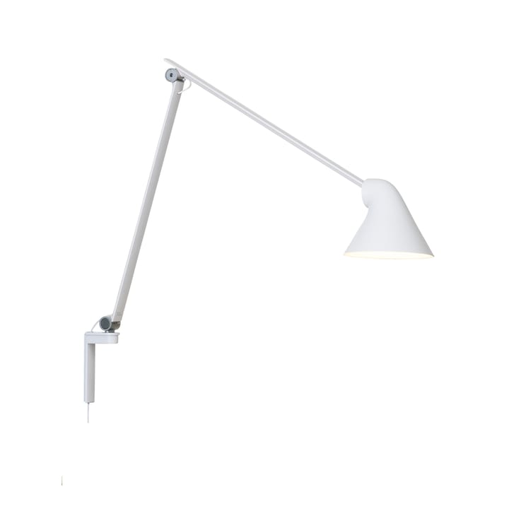 NJP wall lamp - White, long arm, LED, 3000k - Louis Poulsen