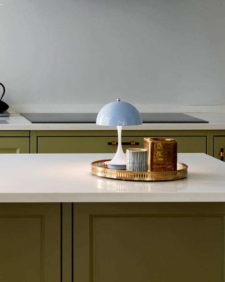 Panthella 160 Portable table lamp, Light blue Louis Poulsen
