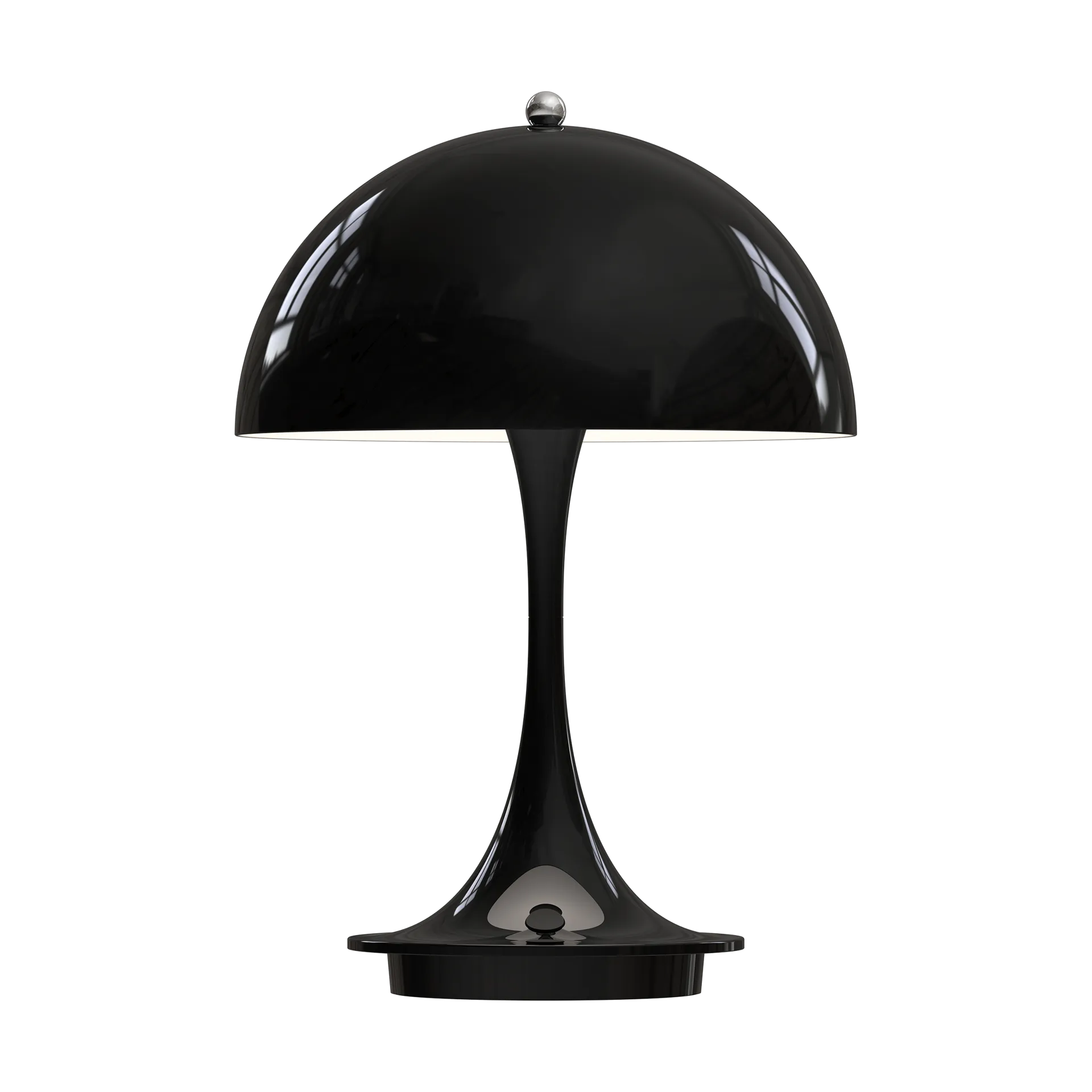 Panthella 160 portable table lamp metal, Black Louis Poulsen