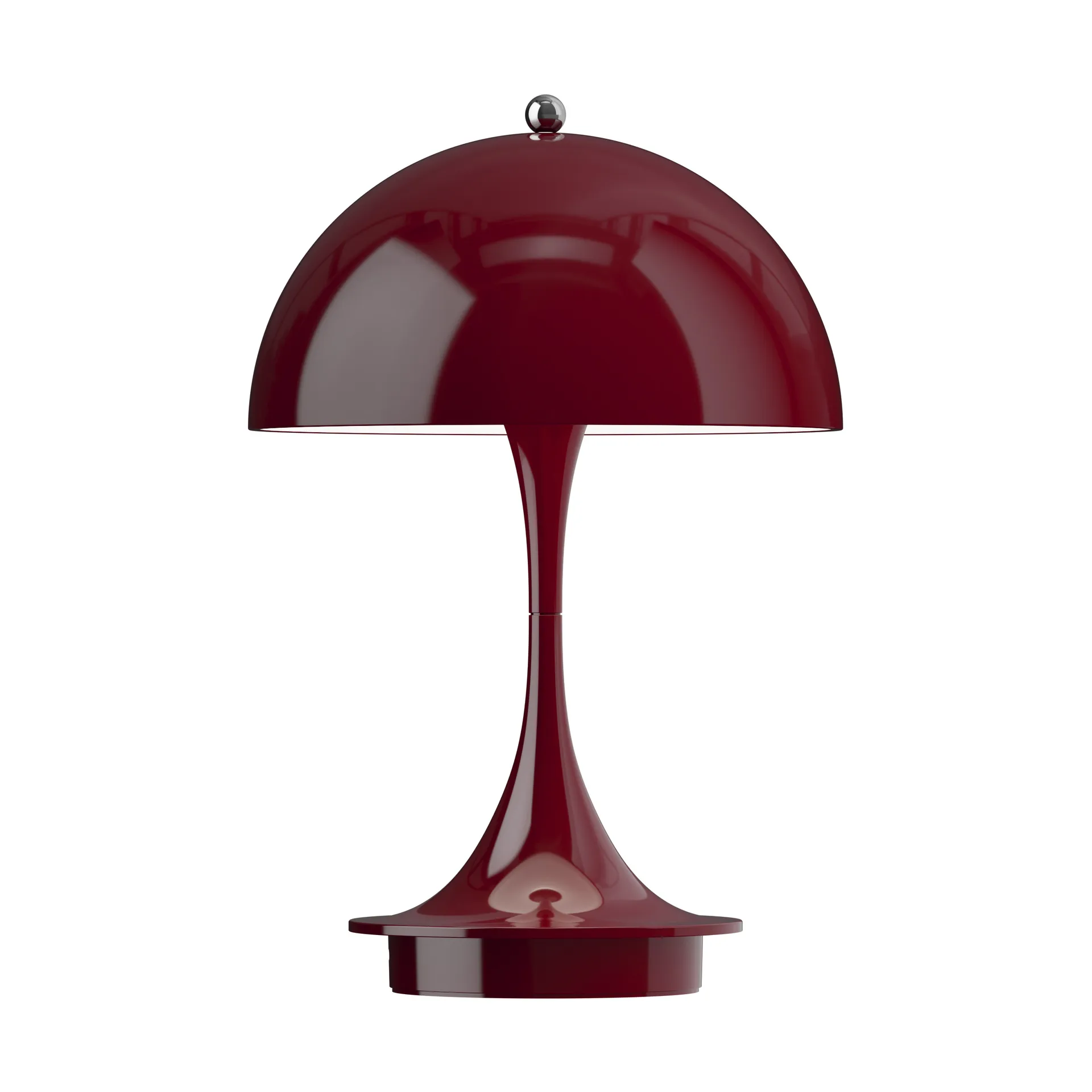 Panthella 160 Portable table lamp, Opaque burgundy Louis Poulsen