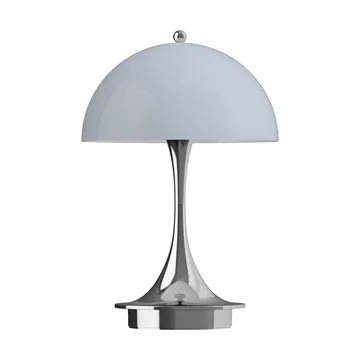 Panthella 160 Portable v3 table lamp - Chrome opal bluegrey - Louis Poulsen