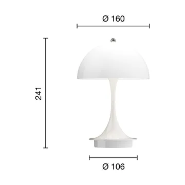 Panthella 160 Portable v3 table lamp - Opal white - Louis Poulsen