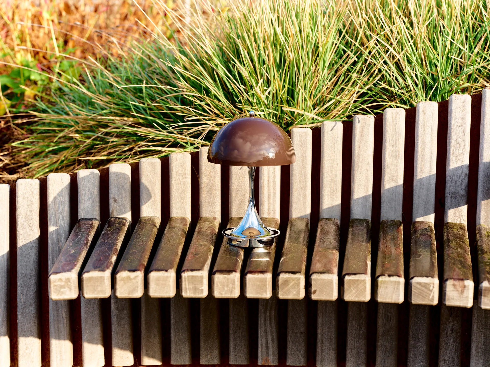 Panthella 160 Portable v3 table lamp, Original Opal Brown Louis Poulsen