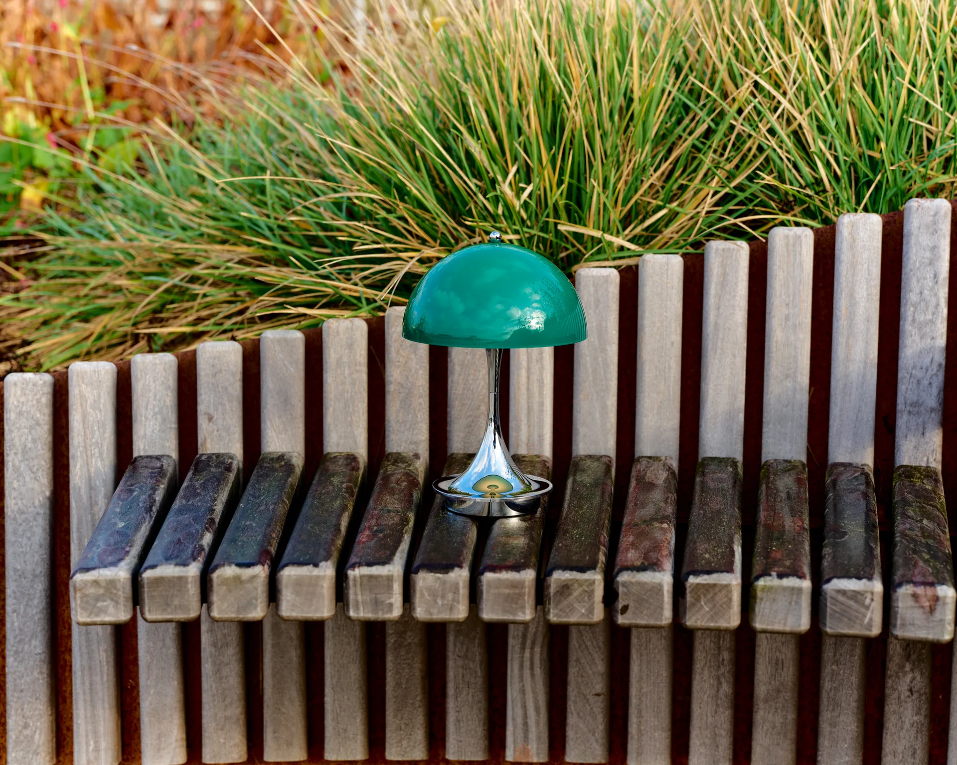 Panthella 160 Portable v3 table lamp, Original Opal Green Louis Poulsen