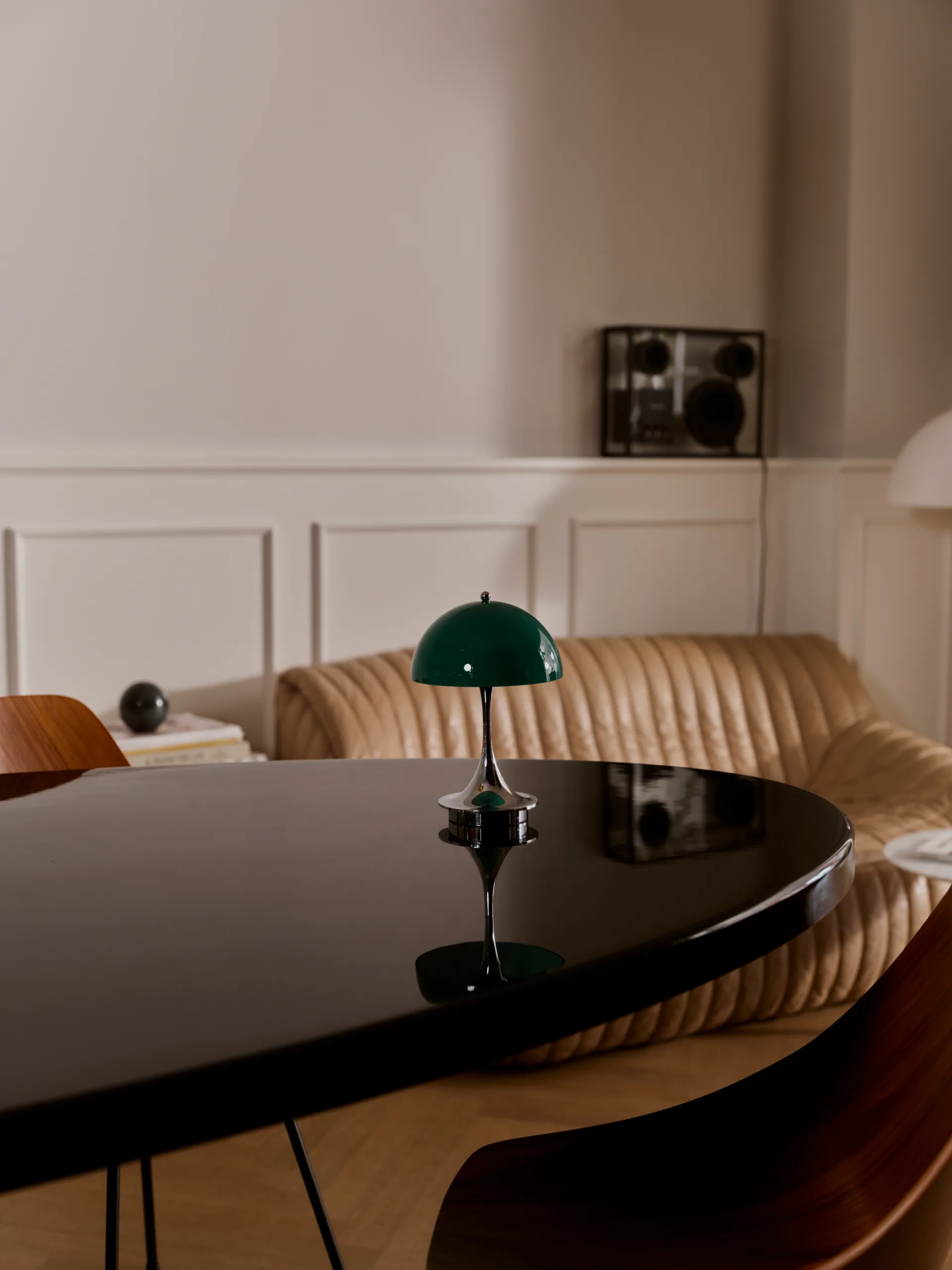 Panthella 160 Portable v3 table lamp, Original Opal Green Louis Poulsen