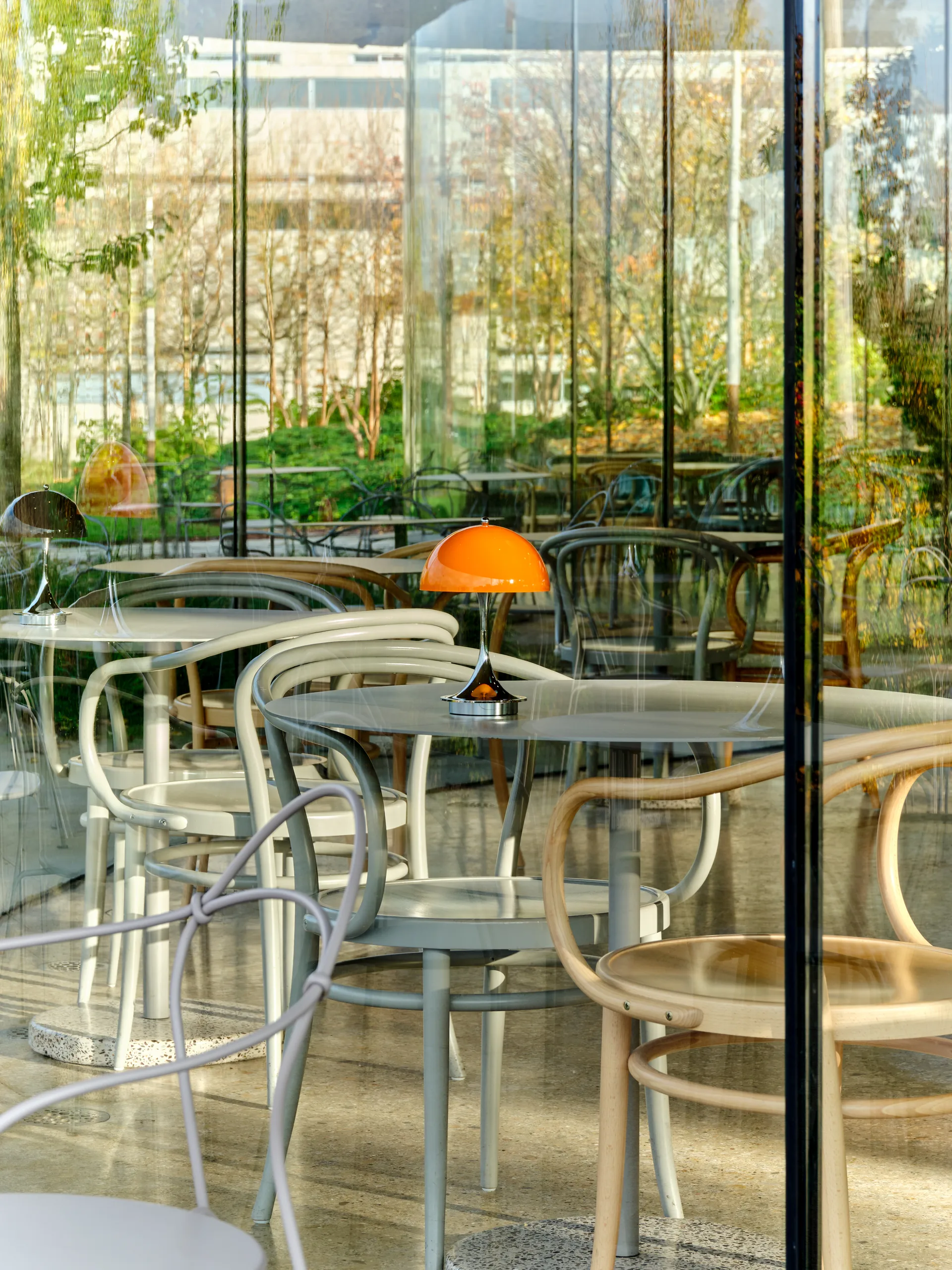 Panthella 160 Portable v3 table lamp, Original Opal Orange Louis Poulsen