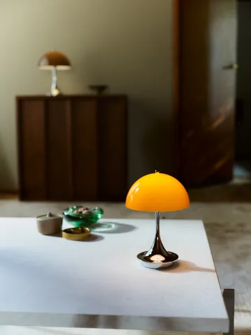 Panthella 160 Portable v3 table lamp - Original Opal Orange - Louis Poulsen