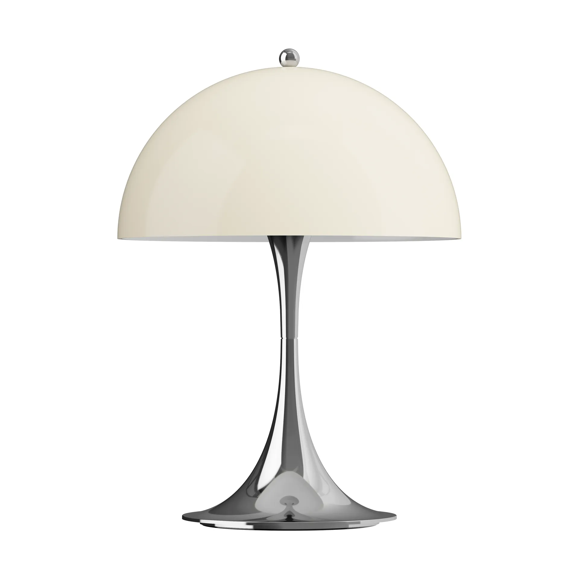 Panthella 250 portable table lamp, Chrome opal beige Louis Poulsen